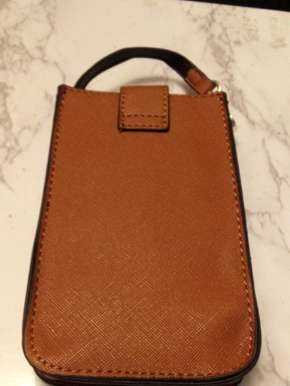 XOXO Phone Wrislet -Tan/Brown Faux Leather with Gold Accents (NEW)